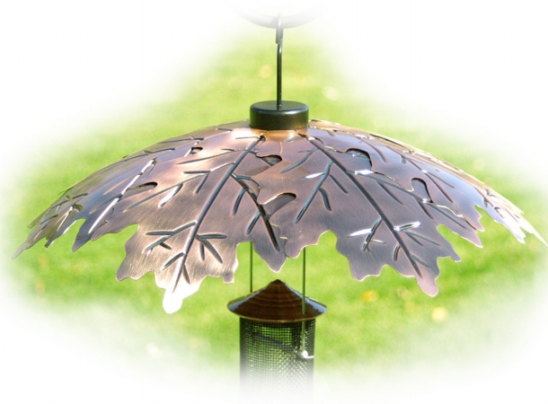 Woodlink Weather Shield Copper Oak Leaf Squirrel Baffle COPLEAF