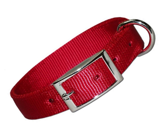 Leather Brothers lb-col-brv-28-rd 28 INCH - RED - Bravo Heavy-Duty 2-Ply Nylon Collars -