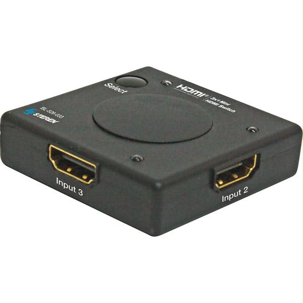 Picture of Steren BL-526-033 Black 3 x 1 HDMI Mini Switch