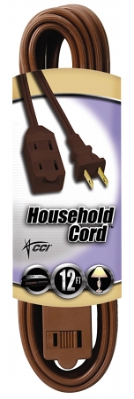 Picture of Coleman Cable 12ft. 16-2 Brown Indoor Cube Tap Extension Cord 09403