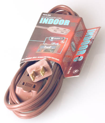 Picture of Coleman Cable 15ft. 16-2 Brown Indoor Cube Tap Extension Cord 09404