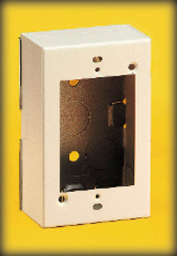 2-7/8"W Single Gang Box - Ivory