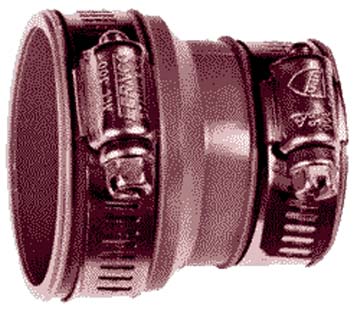 Fernco Schedule 40 4 in. Hub X 4 in. D Hub PVC Flexible Coupling 1 pk