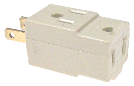 Ivory Cube Triple Tap Plug-In Outlet Adapter