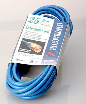 Picture of Coleman Cable 25 5.3 Blue Hi-Visibility-Low Temp Outdoor Extension Cord  02367