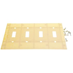 Leviton Ivory 4 gang Thermoset Plastic Toggle Wall Plate 1 pk