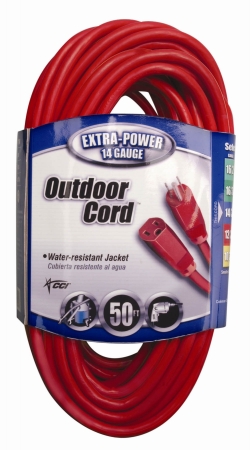 Picture of Coleman Cable 50 4.6 Red Extension Cord  02408
