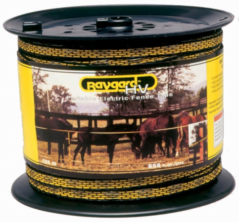 656ft. Yellow & Black High Visibility Electric Fence Tape