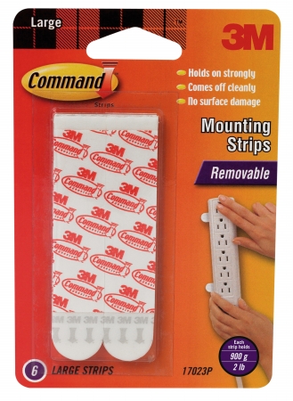 Picture of 3m 6 Count Large Command Mounting Strips  17023P