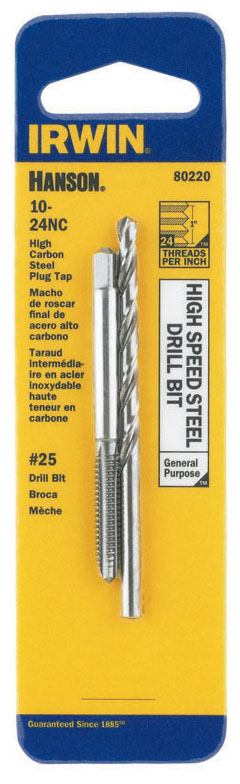 Picture of Irwin Industrial Tool NO.25 10-24NC High Speed Steel Drill Bit & Tap  80220