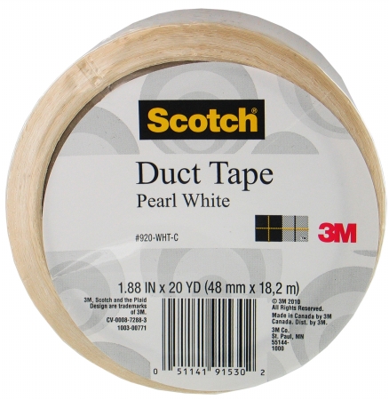 Picture of 3m 20 Yards Pearl White Duct Tape  920-WHT-C