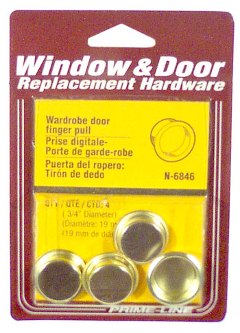 Sliding Wardrobe Door Finger Pull N6846