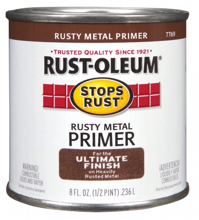 Rustoleum .50 Pint Rusty Metal Primer Protective Enamel Oil Base Paint 7769 730