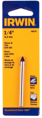 Irwin Industrial Tool .25in. Glass & Tile Bit  50516 -  Irwin Industrial Tools, 042526505164