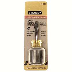 Picture of Stanley Hand Tools Vinyl Grip Stubby Standard Tip Slotted Screwdriver 66-088