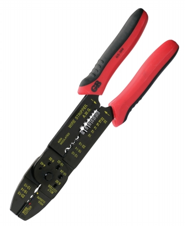 Wire Crimper/Stripper Multi-Tool, 10 to 22 AWG, Ergonomic Cushioned Handle