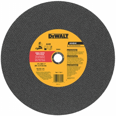 Picture of Dewalt Accessories 14in. High Performance Metal Chop Saw Wheel  DW8001