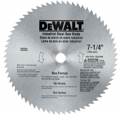 Picture of Dewalt Accessories 7-.25in. Non Ferrous Circular Saw Blade DW3329