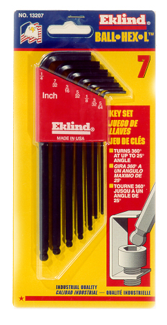 Picture of Eklind Tool Ball End Hex Keys Standard 7 Piece Set 13207