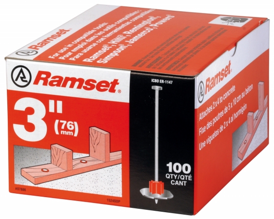 Ramset Ramset Drive Pin w/ Washer - .300 x 3" - Pkg of 100 - 07886