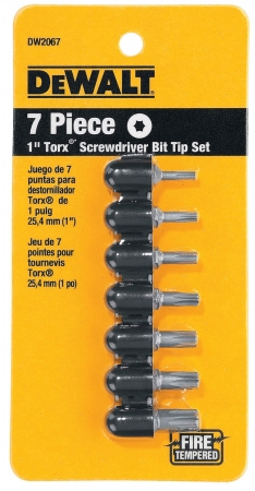 Picture of Dewalt Accessories 7 Piece 1in. Torx Screwdriver Bit Tip Set DW2067