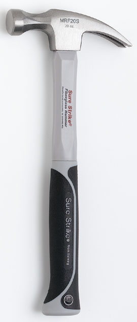 . 20 Oz All Steel Sure Strike Hammer Fiberglass Handle