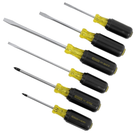 Picture of Stanley Hand Tools 6 Piece Vinyl Grip Slotted & Phillips Screwdriver Set 66-565