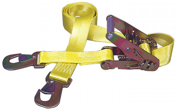Ratchet Tie-Down With Flat Snap Hooks