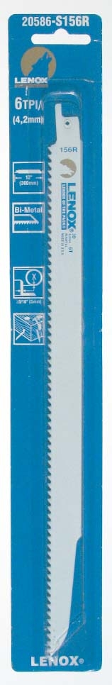 Picture of Lenox 5 Pack 12in. 6 TPI Multi-Purpose Bi-Metal Reciprocating Saw Blades 20585-156