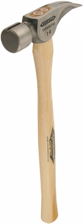 Stiletto 14 oz Titanium Milled Face Hammer with 18 in. Straight Hickory Handle - TI14MS