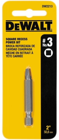 Accessories 2in. NO.3 Square Recess Power Bits  DW2213