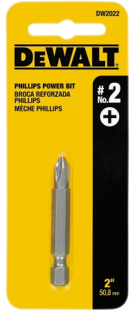 DeWalt Phillips #2 X 2 in. L Power Bit Heat-Treated Steel 1 pc