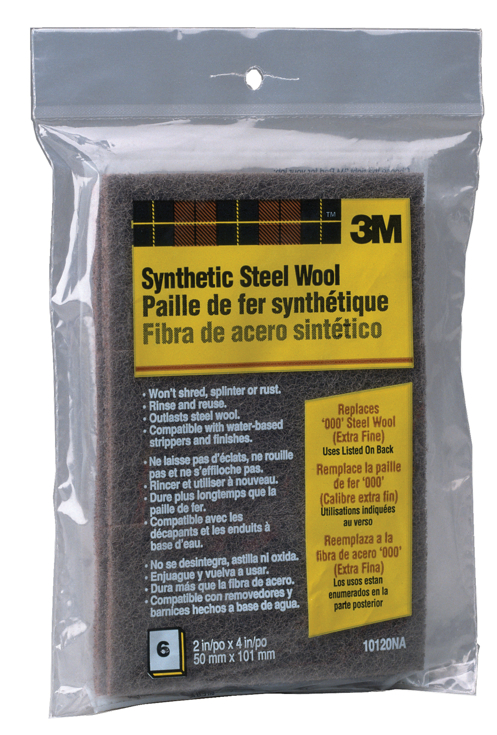 Picture of 3m 000 Extra Fine Synthetic Steel Wool  10120NA