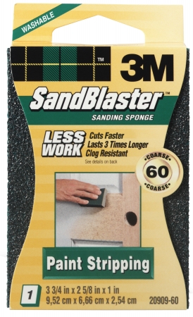 Picture of 3m 60 Grit SandBlaster Paint Stripping Sanding Sponge Block 20909-60