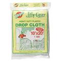 Warp Brothers 10ft. X 20ft. Clear Jiffy Cover Heavy Duty Plastic Drop Cloth JC-102 Warp Brothers 10ft. X 20ft. Clear Jiffy Cover Heavy Duty Plastic Drop Cloth JC-102