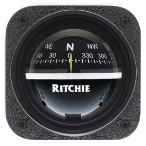 Picture of E.S. Ritchie V-537 Ritchie V-537 Explorer Compass - Bulkhead Mount - Black Dial
