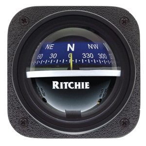 Picture of E.S. Ritchie V-537B Ritchie V-537B Explorer Compass - Bulkhead Mount - Blue Dial