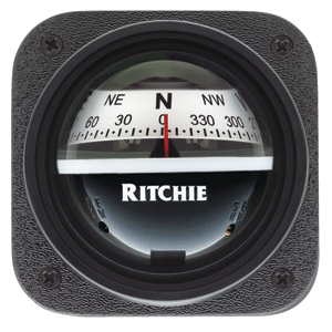 Picture of E.S. Ritchie V-537W Ritchie V-537W Explorer Compass - Bulkhead Mount - White Dial