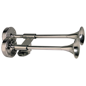 Ongaro Marine Deluxe Stainless Steel Waterproof Shorty Dual Trumpet | by West Marine