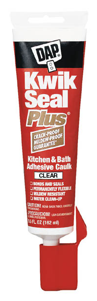 Picture of Dap Clear Kwik Seal Plus Kitchen & Bath All-Purpose Adhesive Caulk 18546