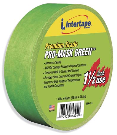Picture of Intertape 1-.50in. Premium Grade Pro-Mask Green Paintersft. Tape  5804-1.5