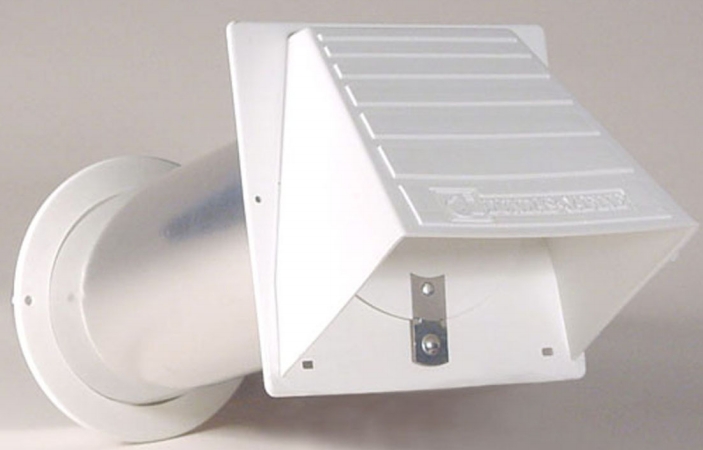Inc. 4in. White Maxi-Flow Vent Hood
