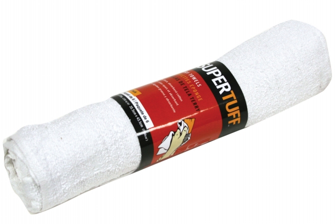 6 Count White Cotton Terry Towels 10756-12