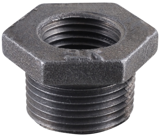 Ldr .75in. X .38in. Black Hexagon Bushings  310B-3438