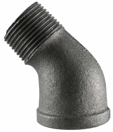 Ldr .50in. Black 45 degrees Street Elbows  310SE45-12