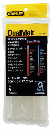 Hand Tools 6 Count Mini Dual Temperature Glue Sticks GS15DT