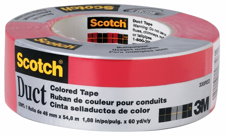 Picture of 3M 1005-RED-CD 1.5&quot; x 5 yard Red Scotch Duct Tape for Building