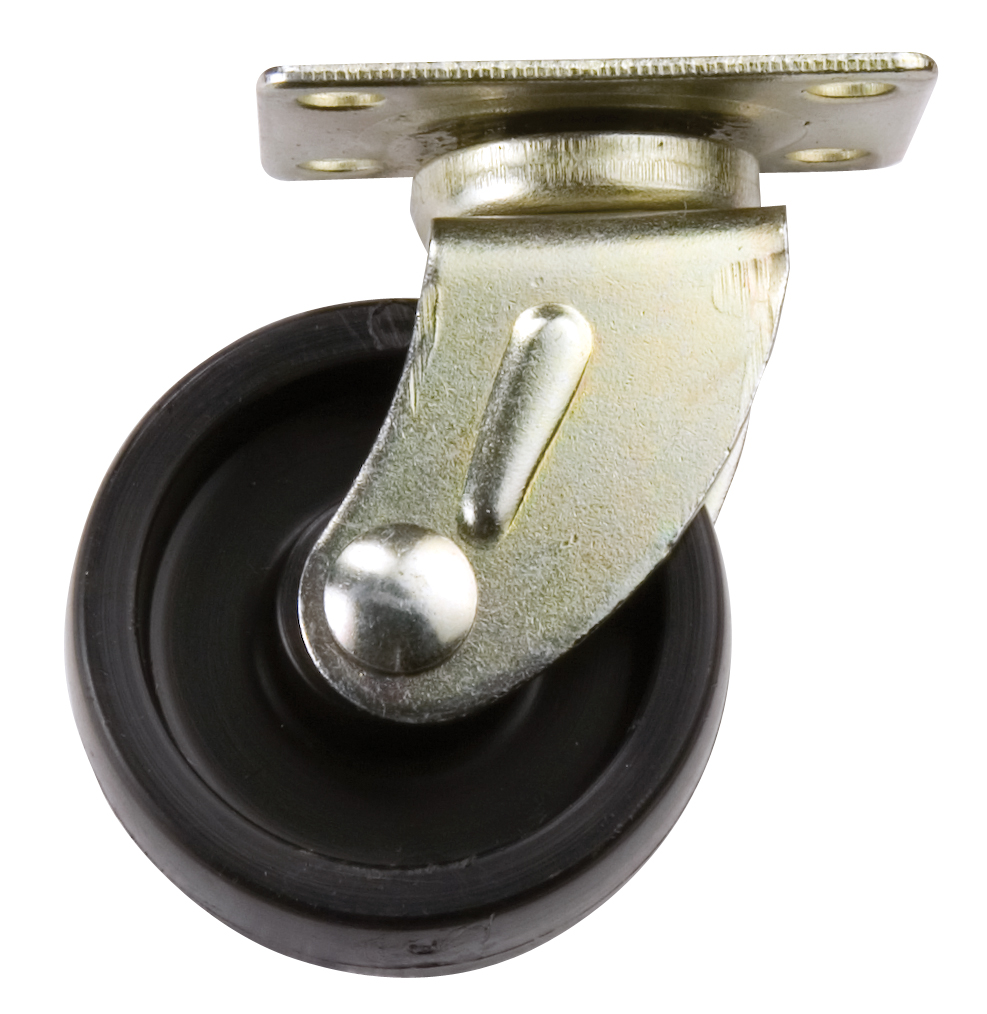 Waxman Floor Protection 1-.63in. Black Soft Touch Twin Plate Casters 4265595N
