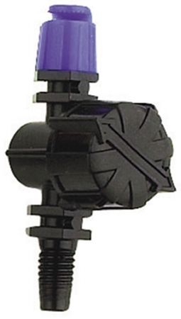 Sprayer, 1/4 in Connection, 7.4 sq-ft Coverage Area, 2 gph, Black/Blue, Part-Circle, 10PK