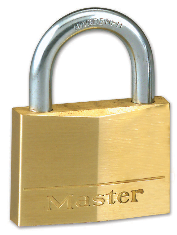 Picture of MASTER LOCK 150D 2&quot; Brass Padlock with 2 Nickel-plated Brass Keys